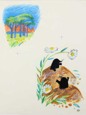 Кольцова Елизавета Алексеевна. Шесть иллюстраций к с. 21, 22, 25, 26, 29, 30 кн.: Глушнев Г.З. Упрямый воробей: [Стихи: для дошкольного возраста] / Худож. Л. Кольцова. М.: Малыш, 1991